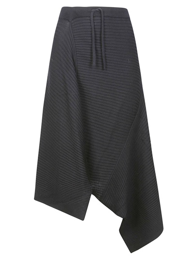 Marques' Almeida Merino Wool Knitted Skirt In Black