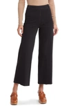 Lyssé Erin High Waist Ankle Wide Leg Jeans In Midtown Black