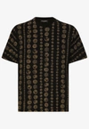 Dolce & Gabbana Cotton T-shirt With Coin Print In Black