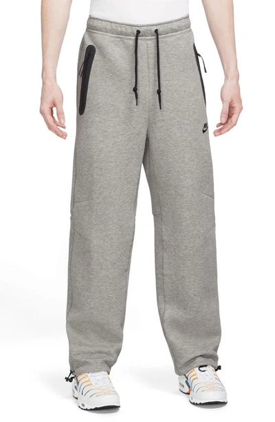 Nike Mens  Tech Fleece Open Hem Pants In Dark Grey Heather/black