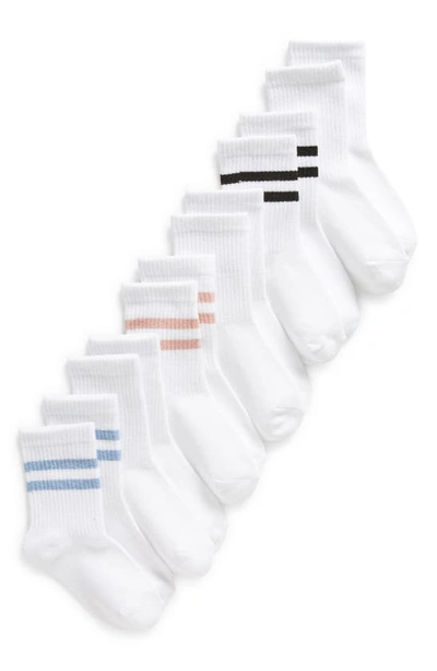 Capelli New York Kids' Assorted 6-pack Crew Socks In White Combo