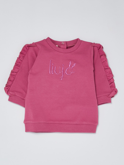 Liu •jo Babies' Logo-embroidered Sweatshirt In Rosa