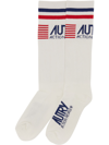 Shop Autry Socks With Logo In Bianco