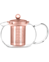 PINKY UP PINKY UP CANDACE ROSE GOLD GLASS TEAPOT & INFUSER