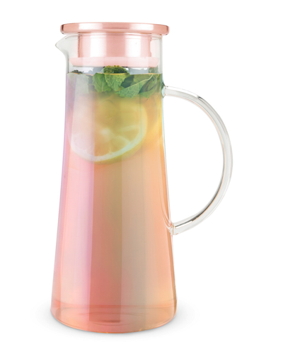 Pinky Up Charlie Iridescent Glass Iced Tea Carafe