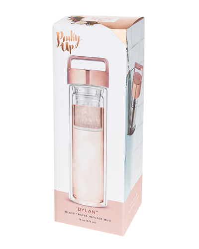 PINKY UP PINKY UP DYLAN ROSE GOLD GLASS TRAVEL INFUSER MUG