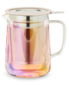 Pinky Up (accessories) Chas Mini Glass Teapot & Infuser In Pink