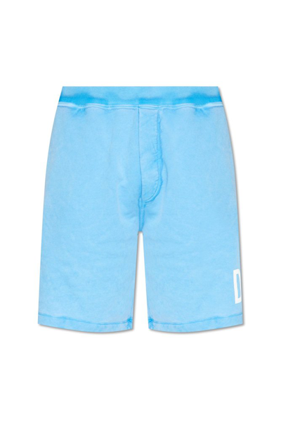 Dsquared2 Logo Printed Track Shorts In Blue