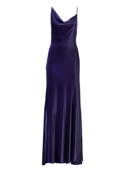 Philosophy Di Lorenzo Serafini Draped Sleeveless Dress In Purple