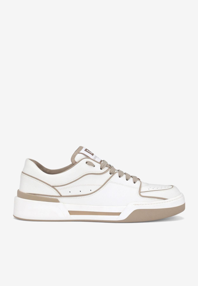 Dolce & Gabbana New Roma Leather Sneakers In White