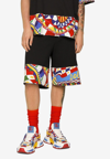 DOLCE & GABBANA CARRETTO PRINT TRIM SHORTS