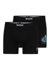 Hugo Boss Men's Boss X Nfl Two-pack Of Boxer Briefs With Collaborative Branding In Dolphins Open Miscellaneous