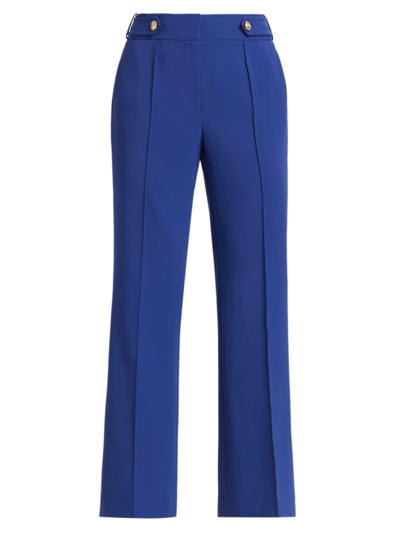 Elie Tahari Women's Pleated Boot-cut Pants In Sapphire