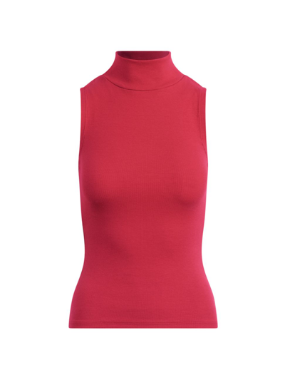 Hudson Women's Mock Turtleneck Knit Top In Virtual Pink