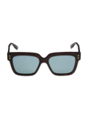 Gucci Men's  Logo 54mm Rectangular Sunglasses In Black
