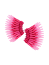 Mignonne Gavigan Women's Madeleine Rhodium-plated & Mixed-media Mini Wing Earrings In Garnet / Pink