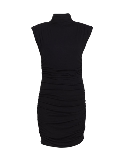 Veronica Beard Women's Brasha Ruched Cap-sleeve Minidress In Black