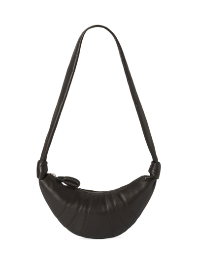 Lemaire Men's Small Croissant Bag In Dark Chocolate
