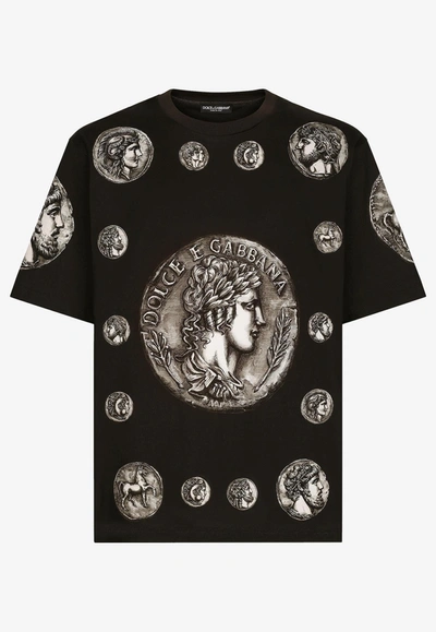 Dolce & Gabbana Coin Print Short-sleeved T-shirt In Monete_fdo_moro