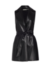 Alice And Olivia Women's Rozlynn Faux Leather Belted Dress In Black
