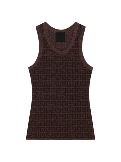 Givenchy Women's Tank Top In 4g Jacquard In Brown