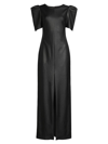 ONE33 SOCIAL WOMEN'S PUFF-SLEEVE FAUX LEATHER GOWN