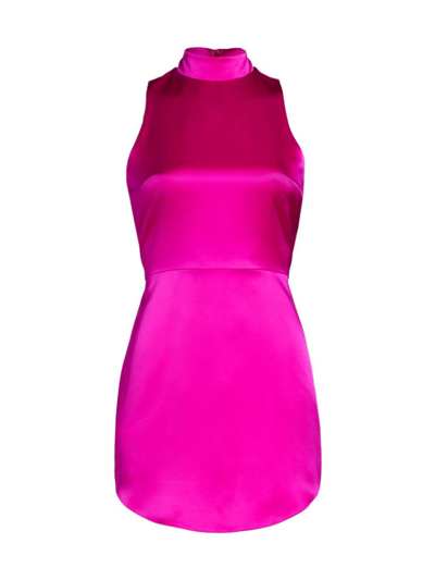 Amanda Uprichard Women's Marshall Silk Minidress In Pink