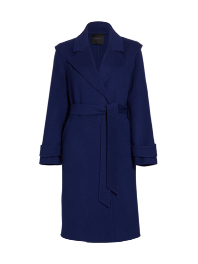 Elie Tahari Women's Adi Belted Wool-blend Coat In Sapphire