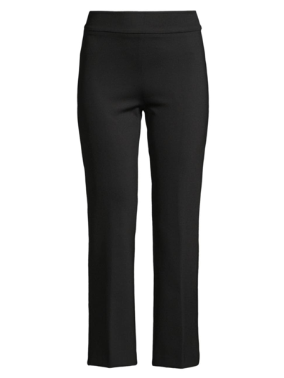 Avenue Montaigne Women's Leo Stretch Crop Flare Pants In Black