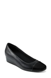 Easy Spirit Women's Gracey Round Toe Slip-on Wedge Dress Pumps Women's Shoes In Black
