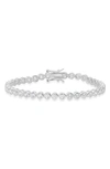 Queen Jewels Cubic Zirconia Tennis Bracelet In Silver