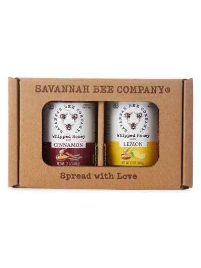 Savannah Bee Company Cinnamon And Lemon Whipped Honey Gift Set In Multi