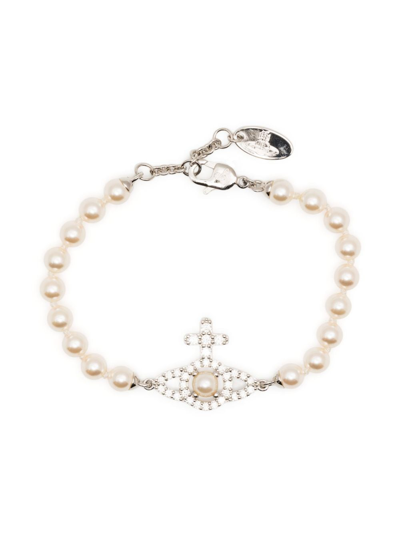 Vivienne Westwood Olympia Faux Pearl Orb Bracelet