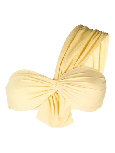 Marysia One-shoulder Bikini Top In Yellow