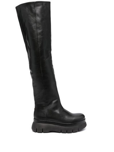 Isabel Marant Knee-high Leather Boots In Nero