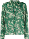 ALICE AND OLIVIA FLORAL-PRINT SILK SHIRT