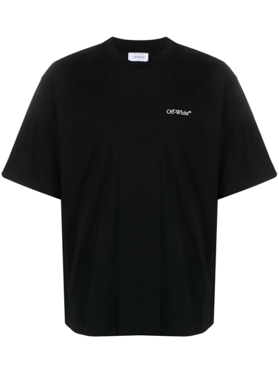 Off-white Logo-print Short-sleeve T-shirt In Black/white
