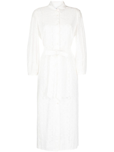 Evi Grintela Embroidered-design Cotton Midi Dress In White