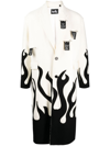 HACULLA UP IN FLAMES SINGLE-BREASTED WOOL COAT