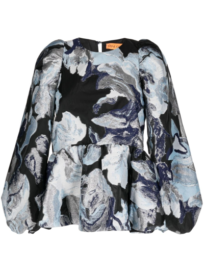 STINE GOYA JENNY PATTERNED-JACQUARD BLOUSE