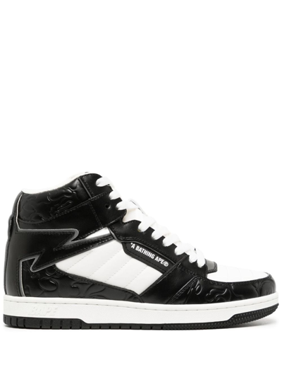 A Bathing Ape Bape Sta 88 Mid #1 Lace-up Trainers In Black