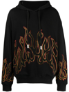 HACULLA UP IN FLAMES STUDDED COTTON HOODIE