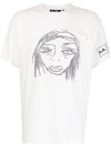Haculla Caught My Eye Studded T-shirt In White
