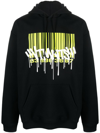 VTMNTS BARCODE-PRINT LONG-SLEEVE HOODIE