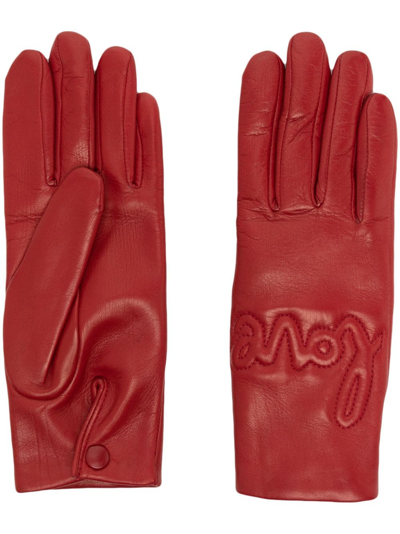 Agnelle Moor Love Red Leather Gloves