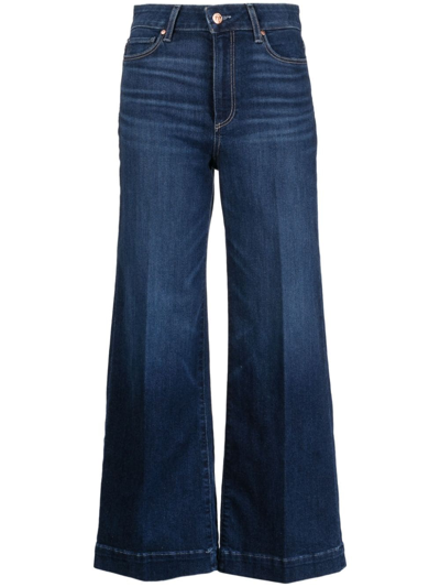Paige Anessa Wide-leg Jeans In Blue