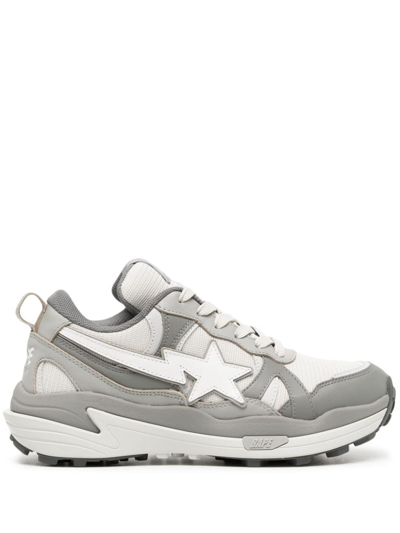 A Bathing Ape Chunky-sole Lace-up Trainers In Grey