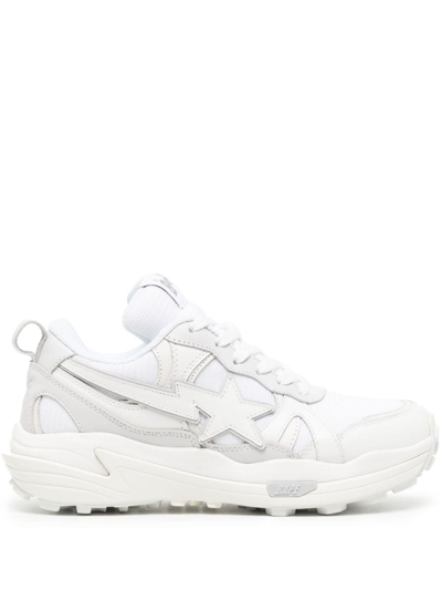 A Bathing Ape Chunky-sole Lace-up Sneakers In White