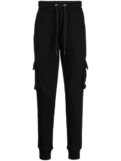 Moose Knuckles Hartsfield Cotton-jersey Cargo Track Pants In Black