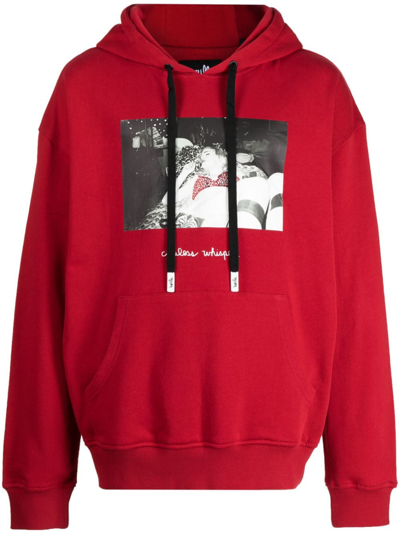 Haculla Careless Whisper Cotton Hoodie In Red